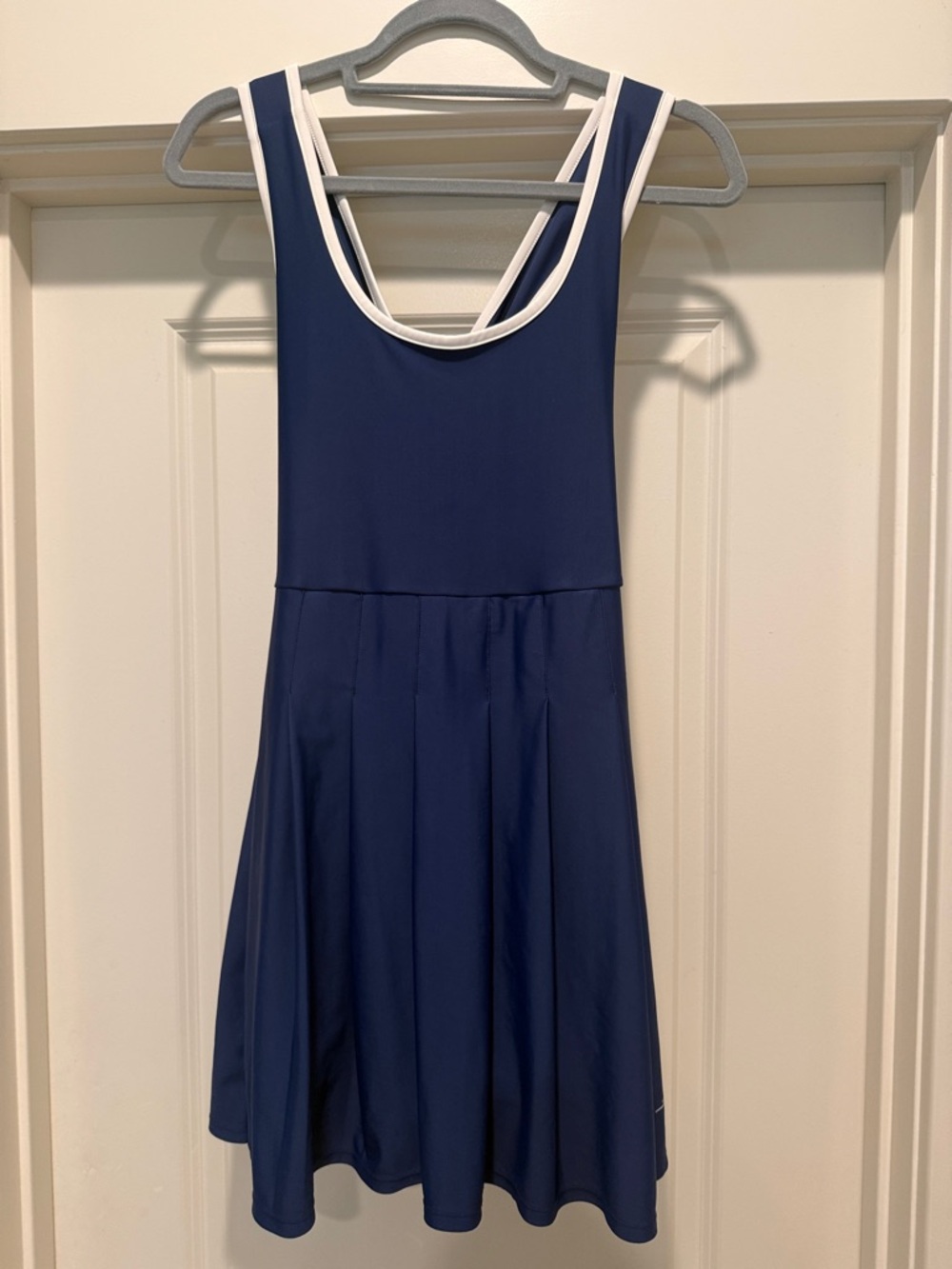 Prince Small S Navy and White Tennis Pickleball Dress with Built in Shorts